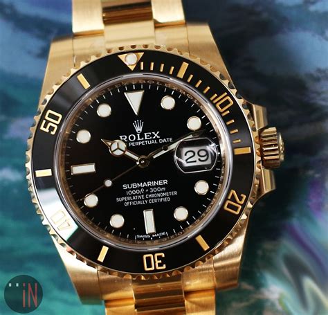 rolex zwart goud|Rolex yellow gold watch.